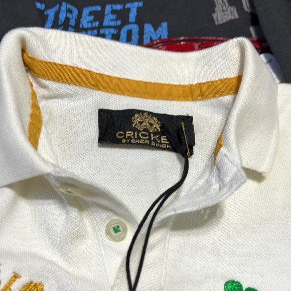 Cricket by Sher Singh Boys Cricket Polo 👕 Shirt White Size: 4 Retails: $75 - Picture 4 of 7